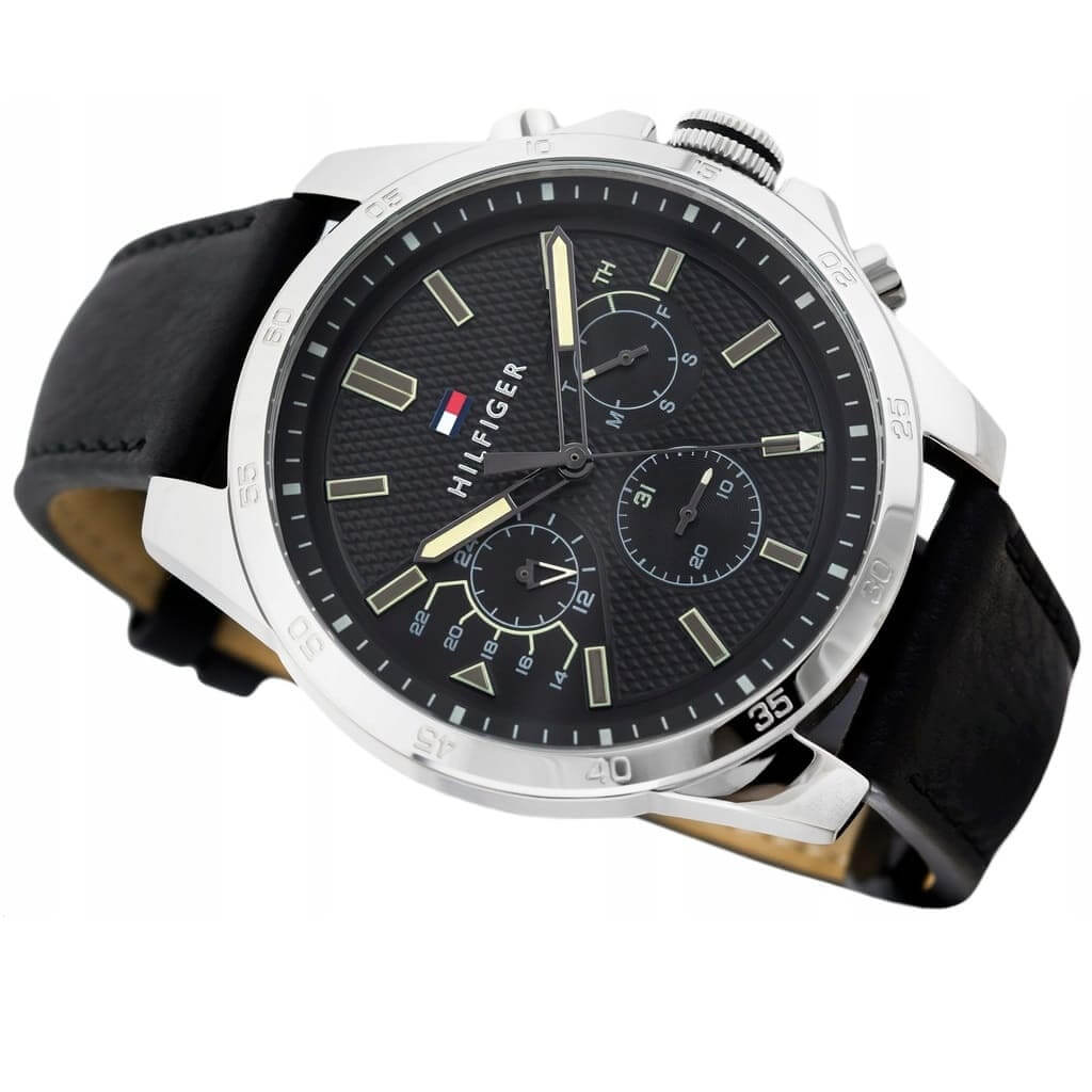 Montre Homme Tommy Hilfiger Iconic 1791563 Cuir Noir