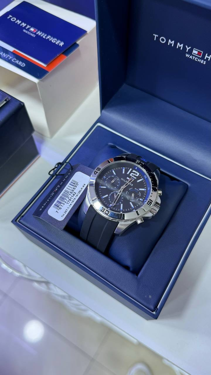 Tommy Hilfiger Men's Watch 1791791 blue silicone strap