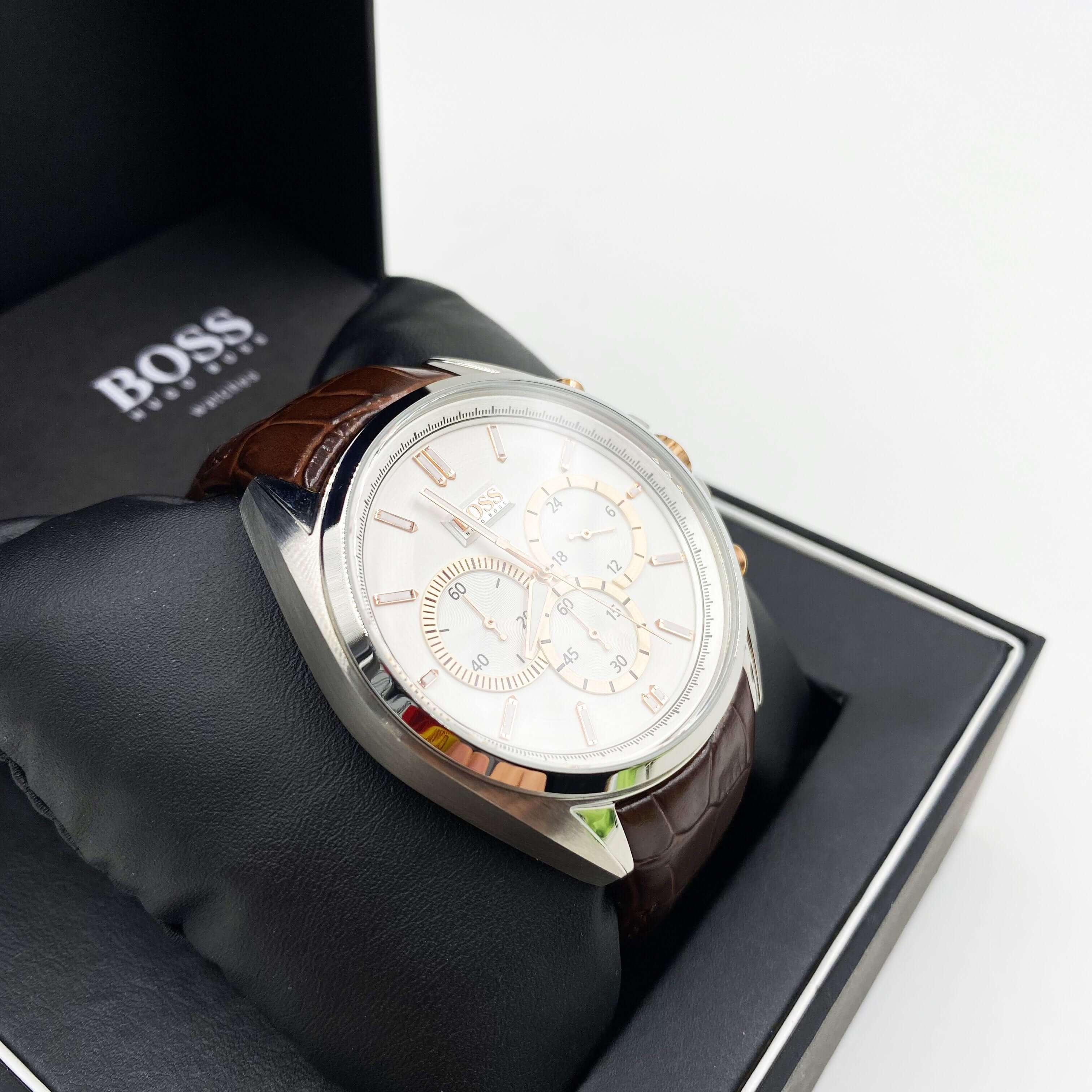 Montre HUGO BOSS  cuir marron